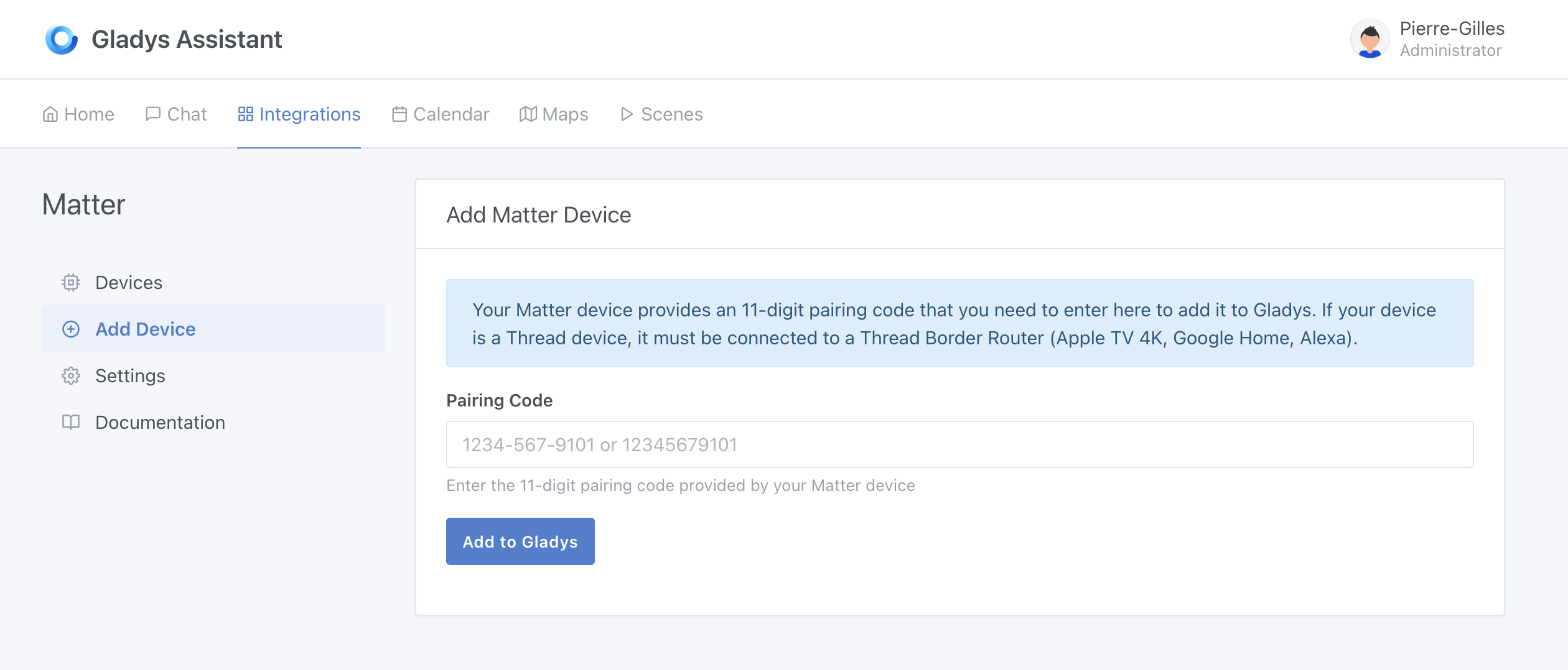 Add a Matter device
