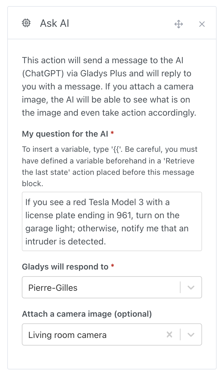 Analyzing camera image