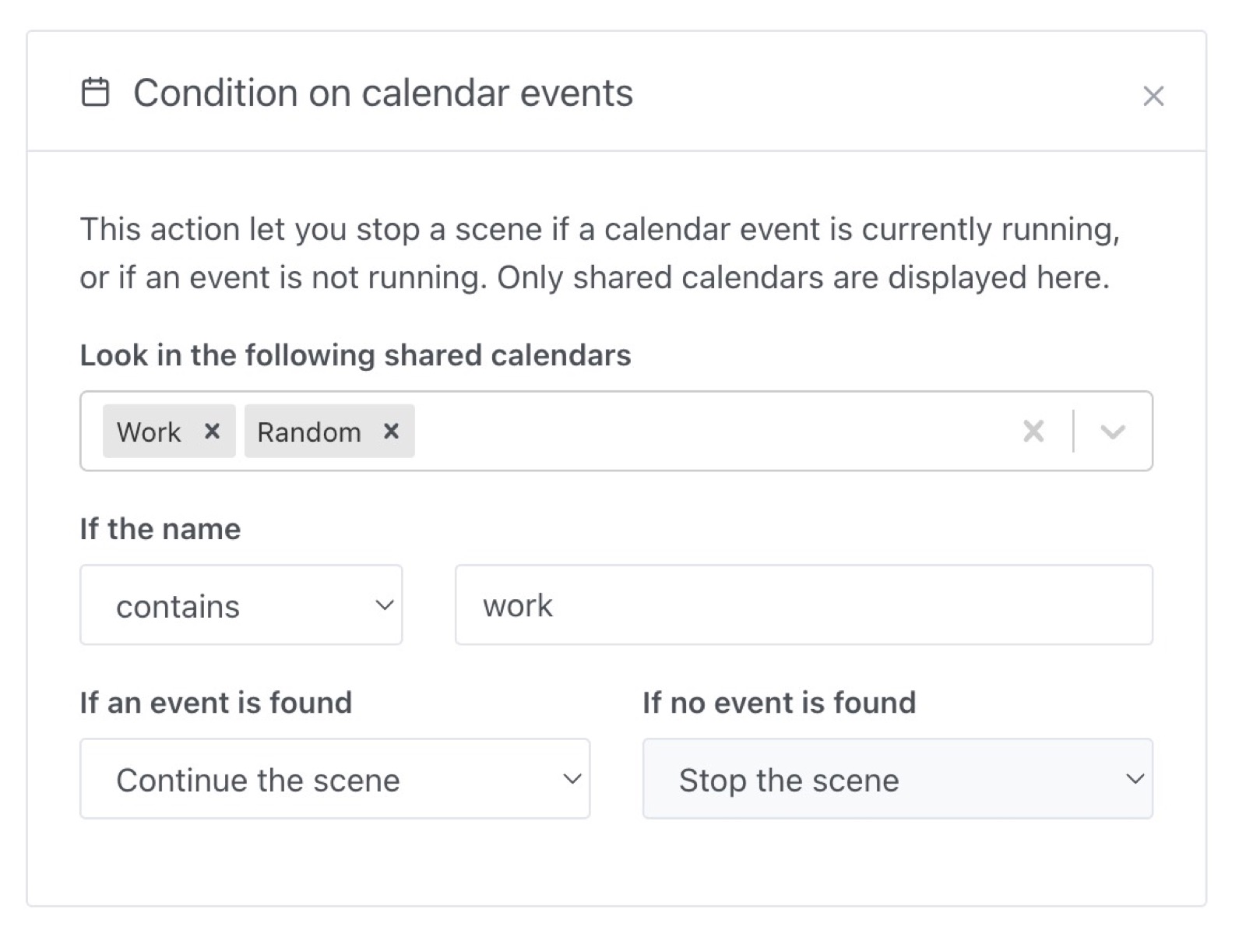 Calendar event is running condition