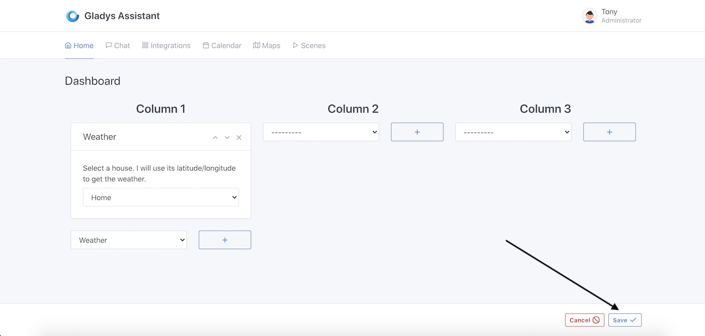 Configure OpenWeather in Gladys Assistant