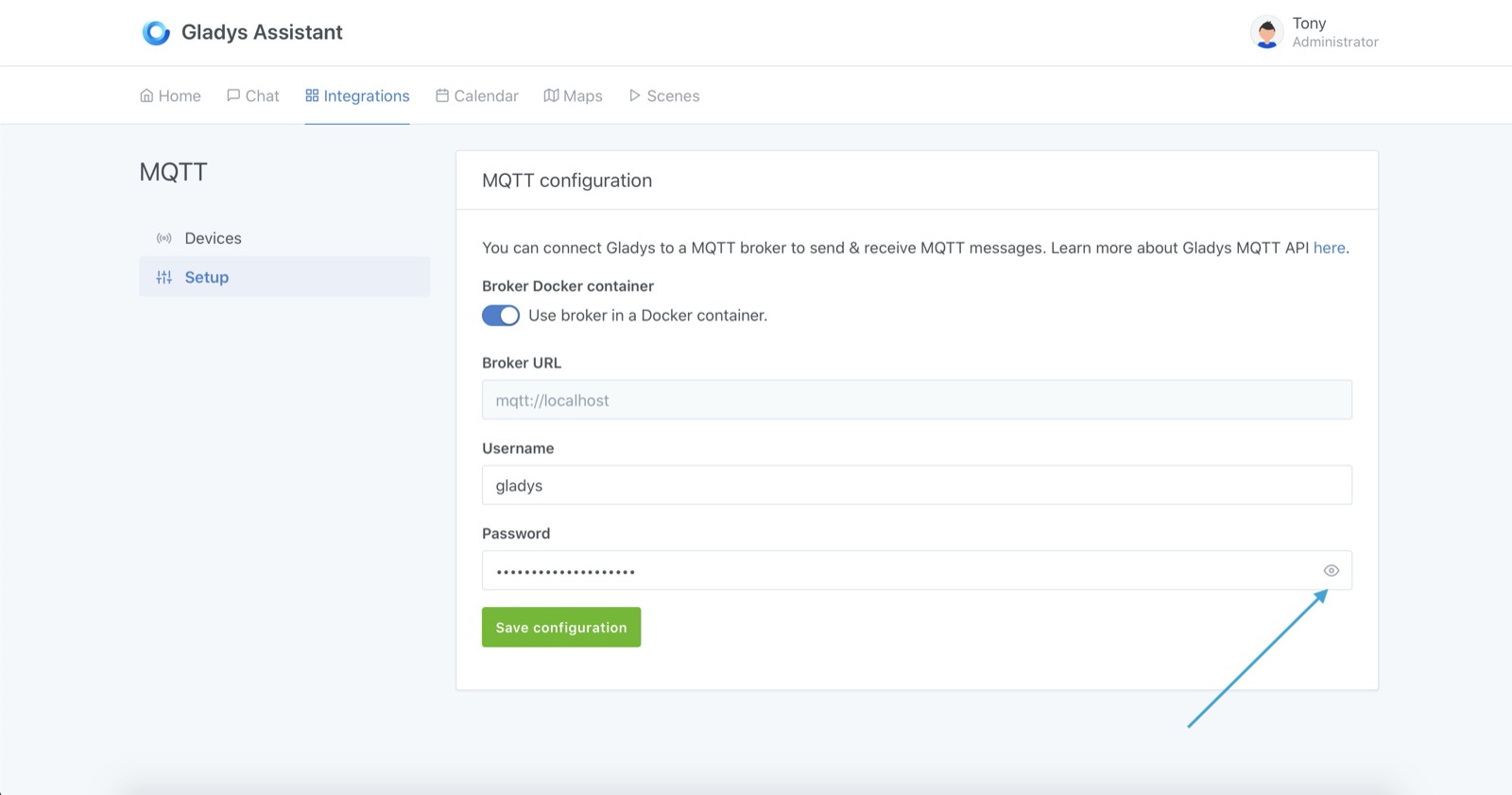 Configure a MQTT broker in Gladys Assistant