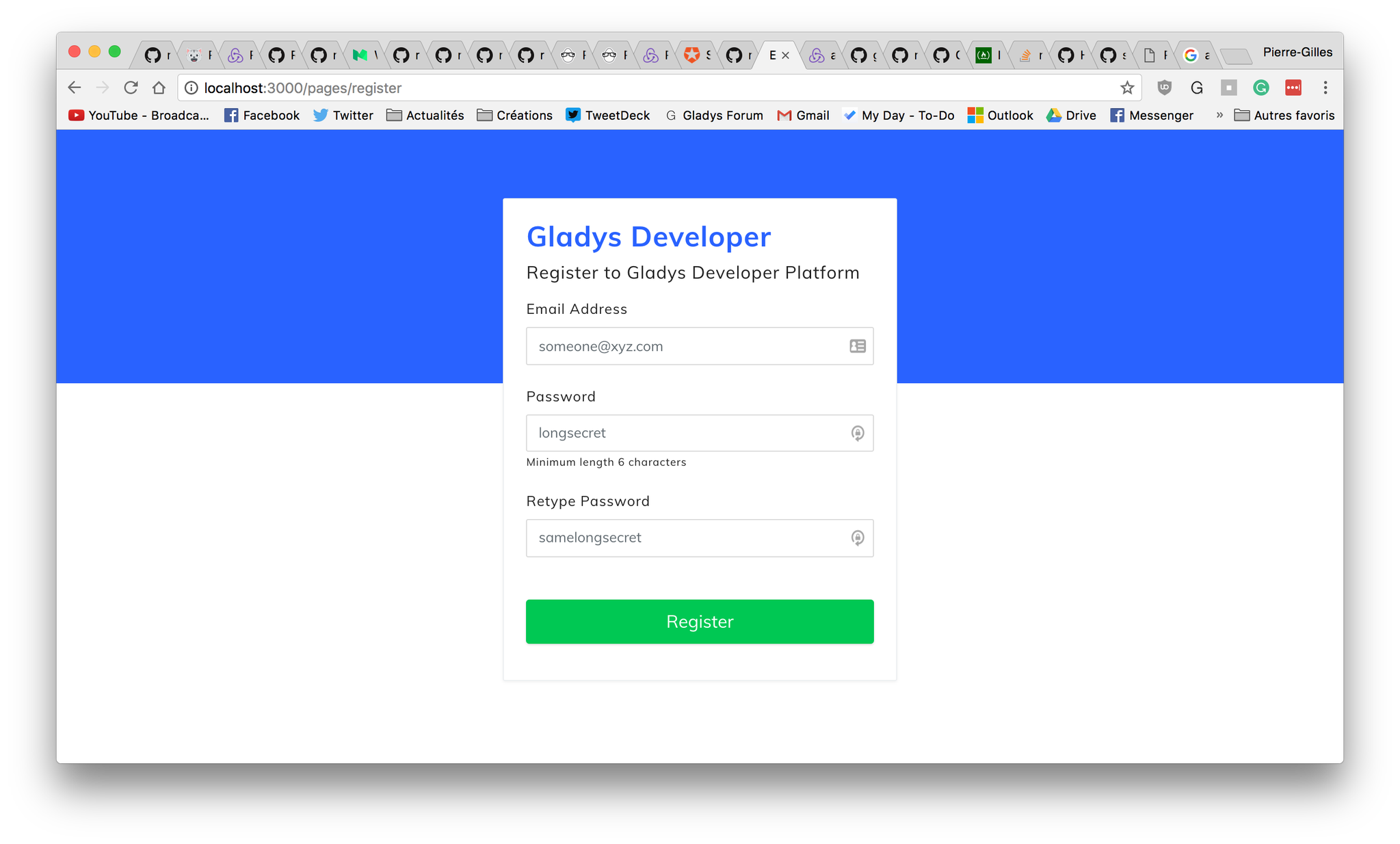 Developer Platform Gladys