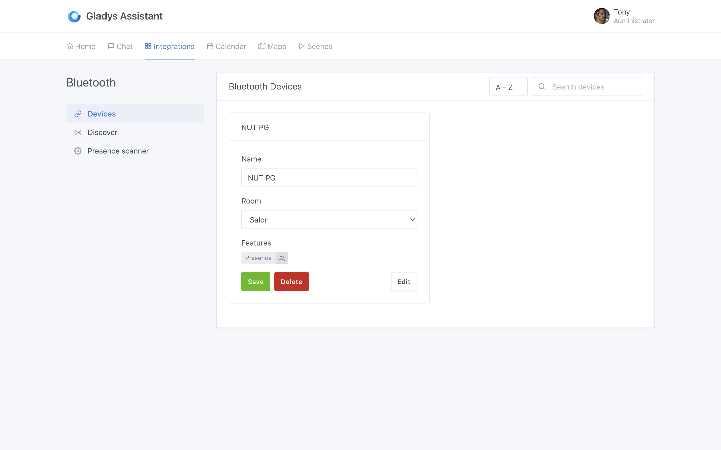 Configure bluetooth device