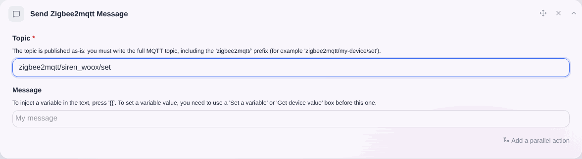 Device topic