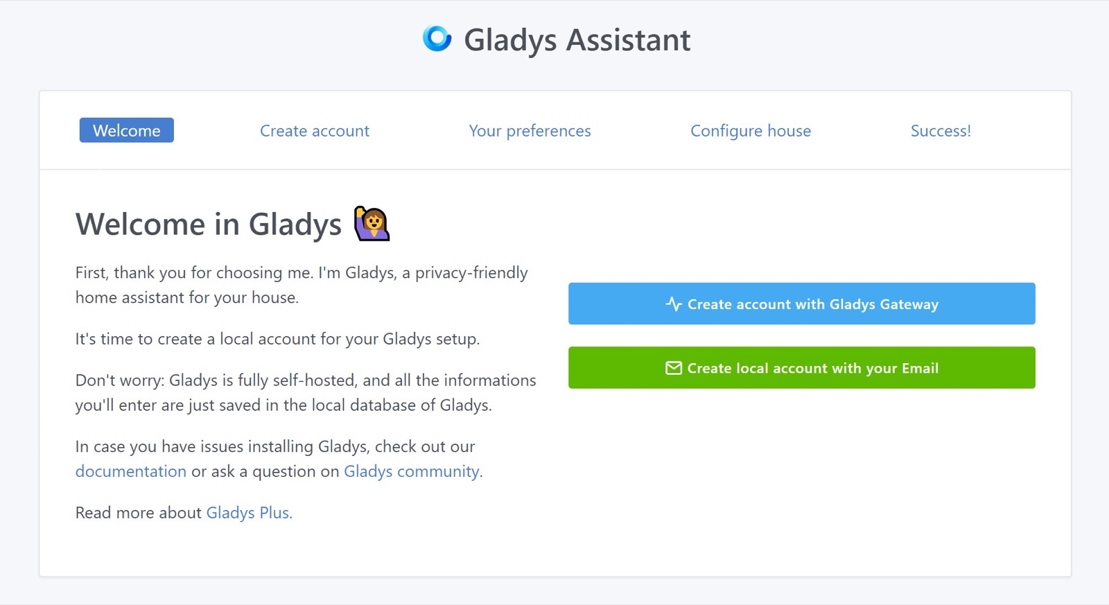Accessing Gladys