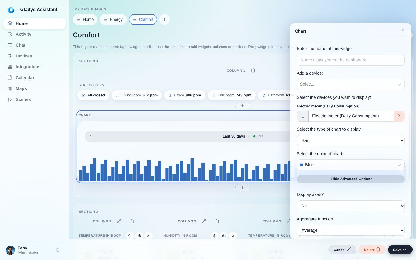 Enedis Gladys integration, daily consumption