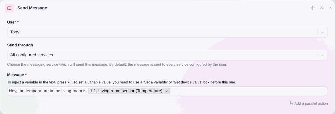 Get sensor value