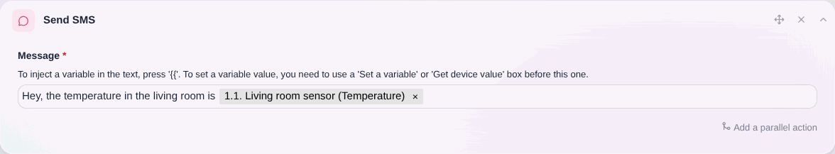 Get sensor value