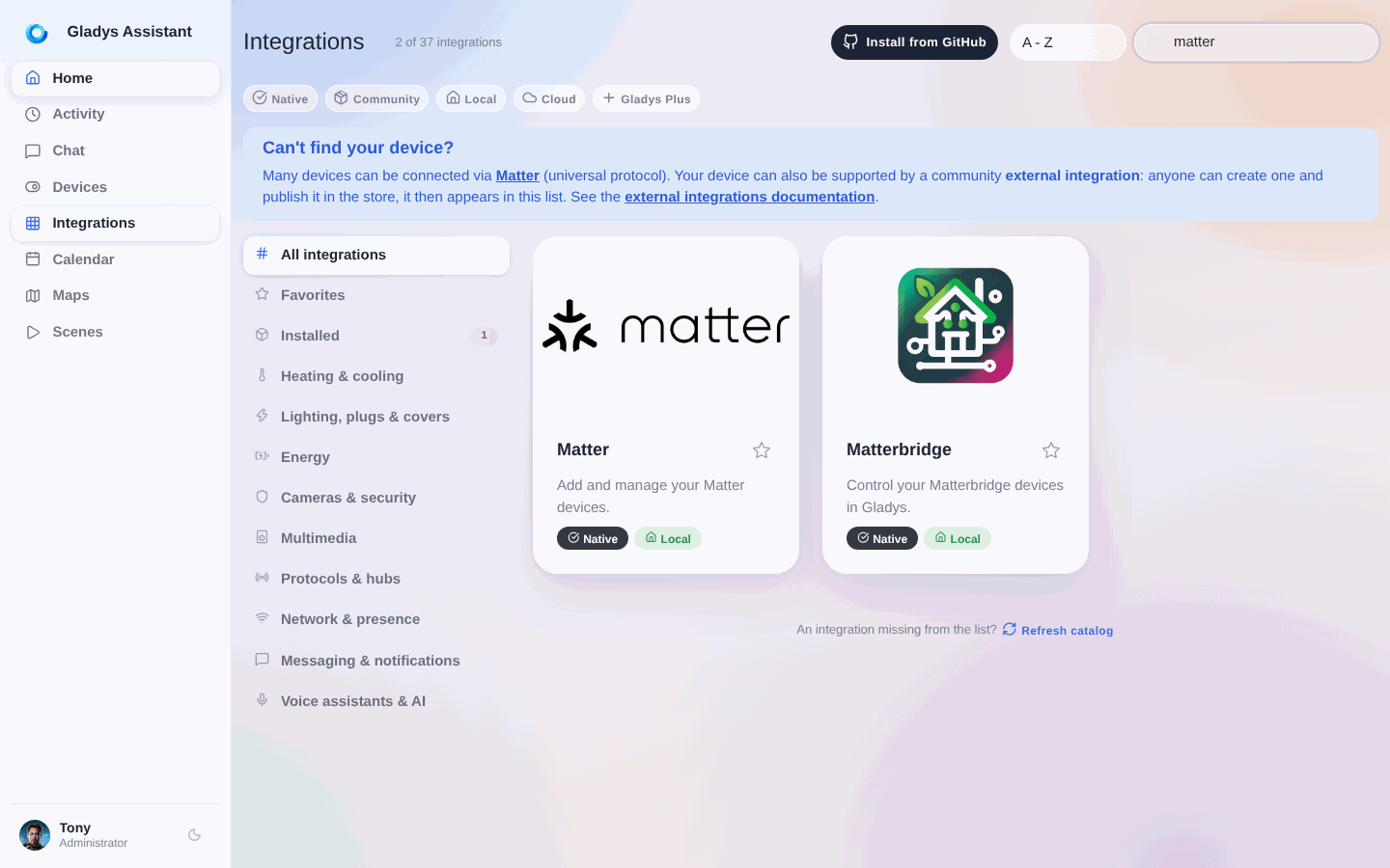 Integration list