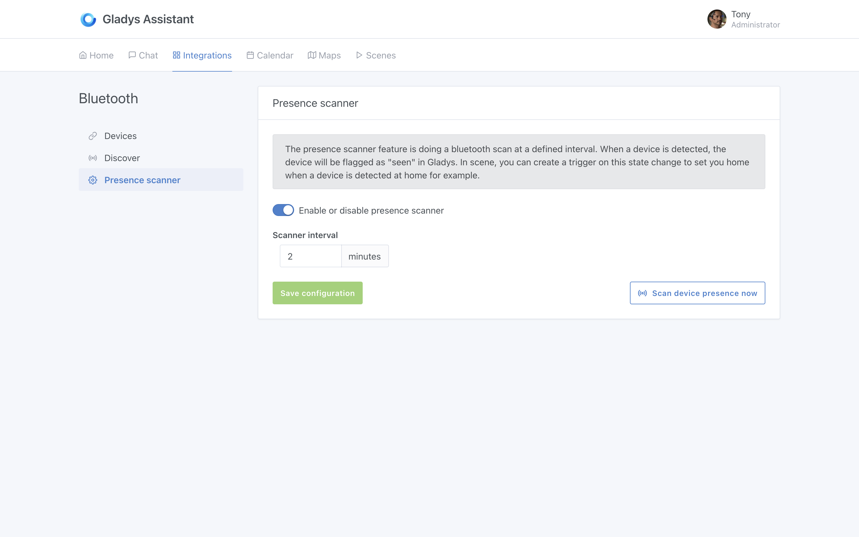 Configure bluetooth device