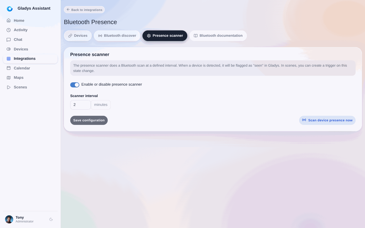 Configure bluetooth device