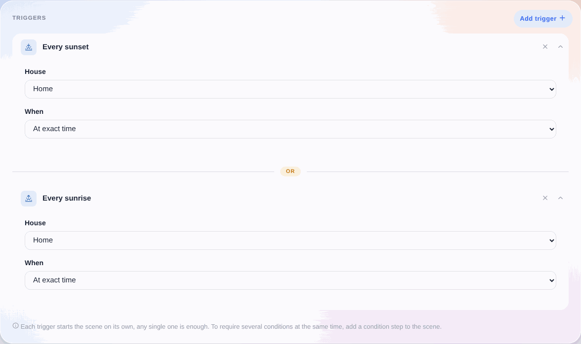 Exact Sunset / Sunrise trigger