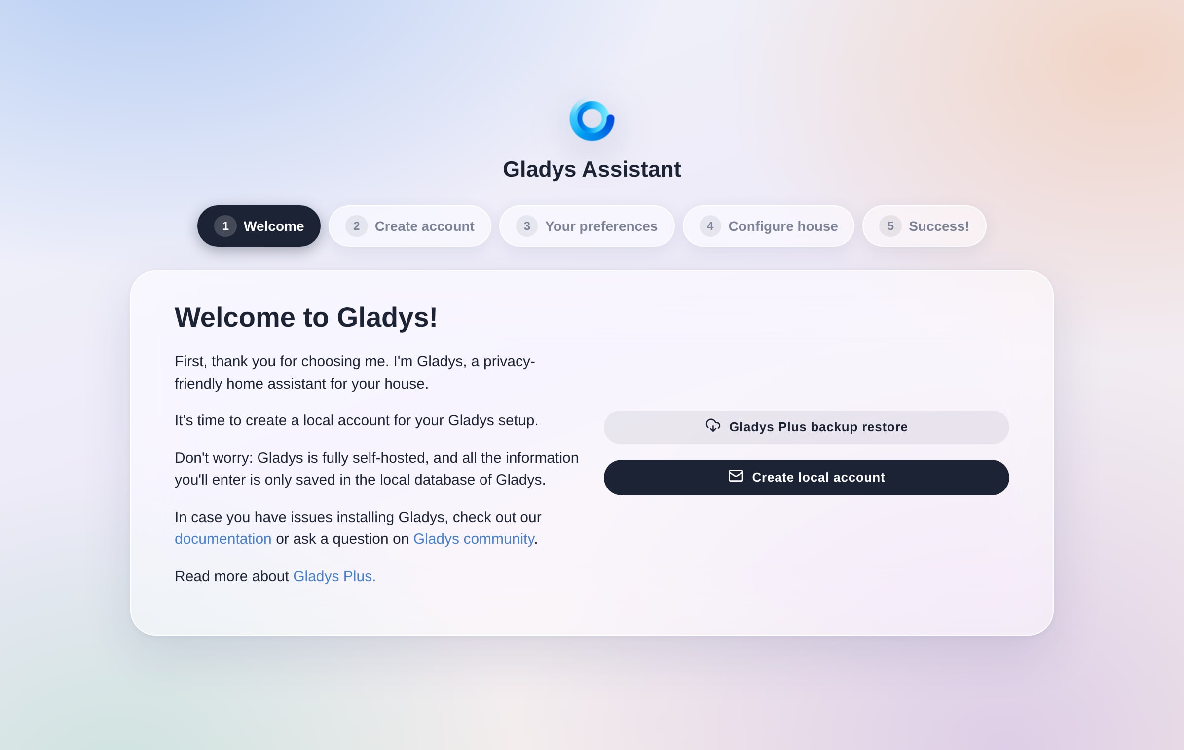 Gladys Installation