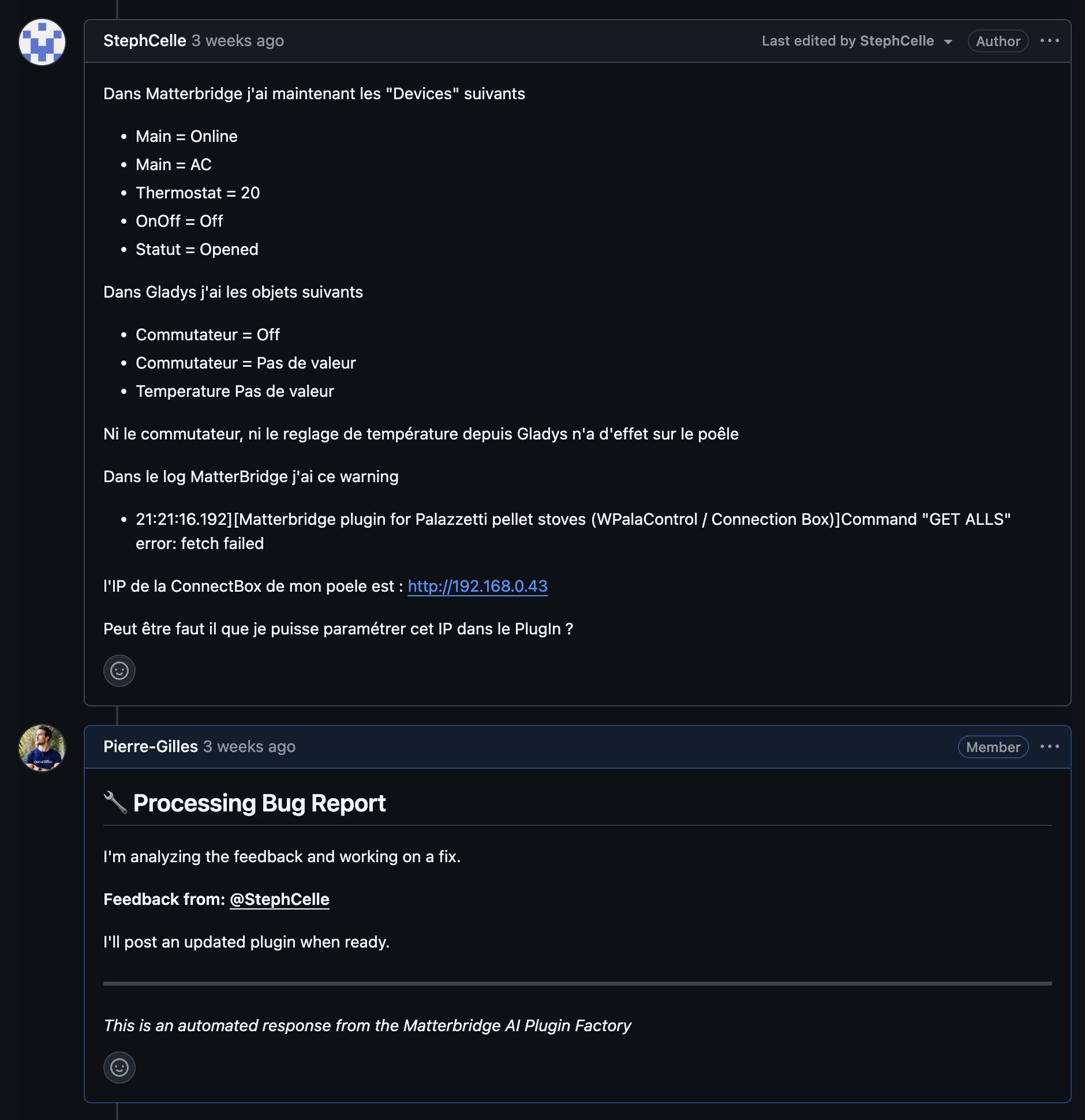Feedback im Ticket hinterlassen