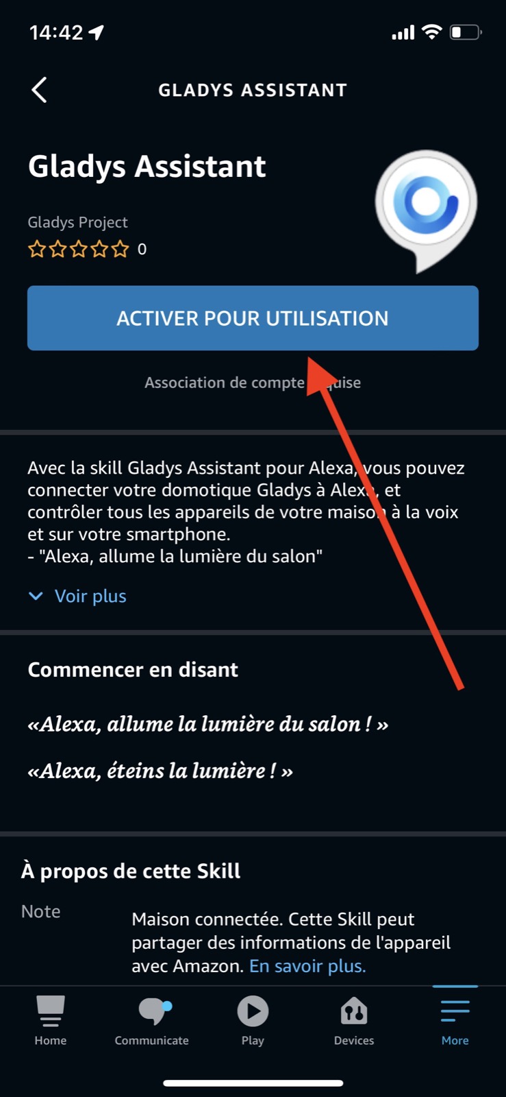 Alexa-Integration in Gladys