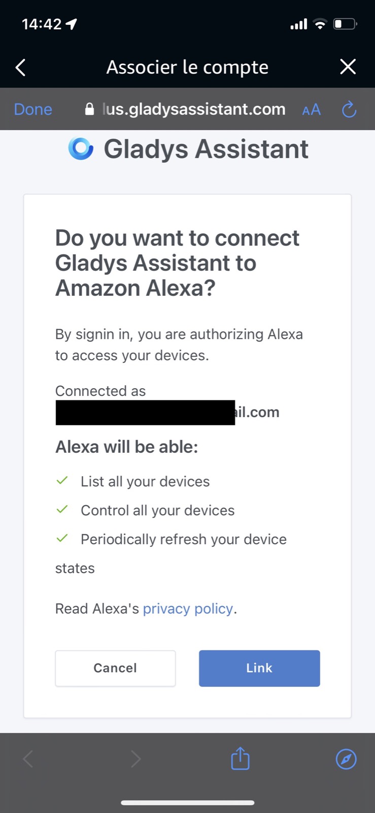 Alexa-Integration in Gladys