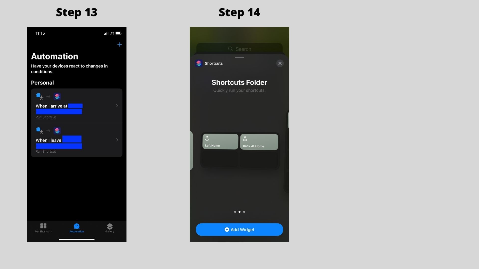 iOS-Kurzbefehl für die Open API von Gladys Plus