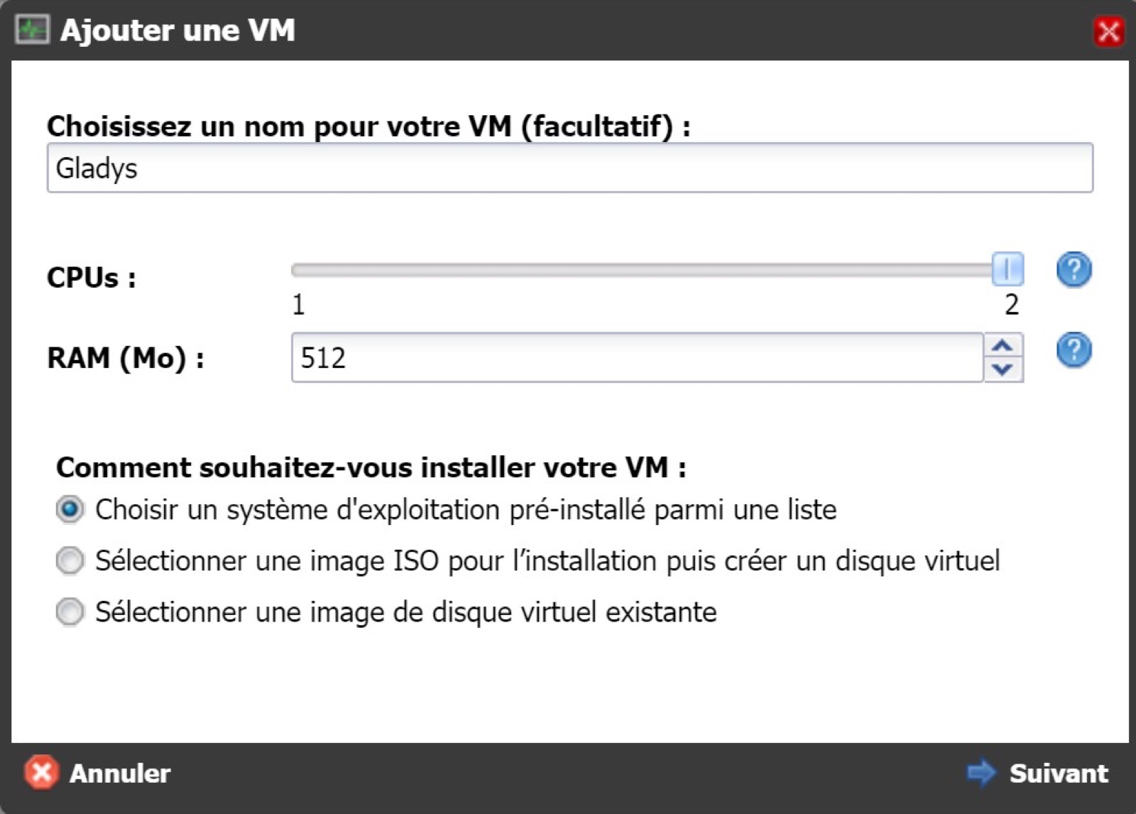 Eine VM hinzufügen