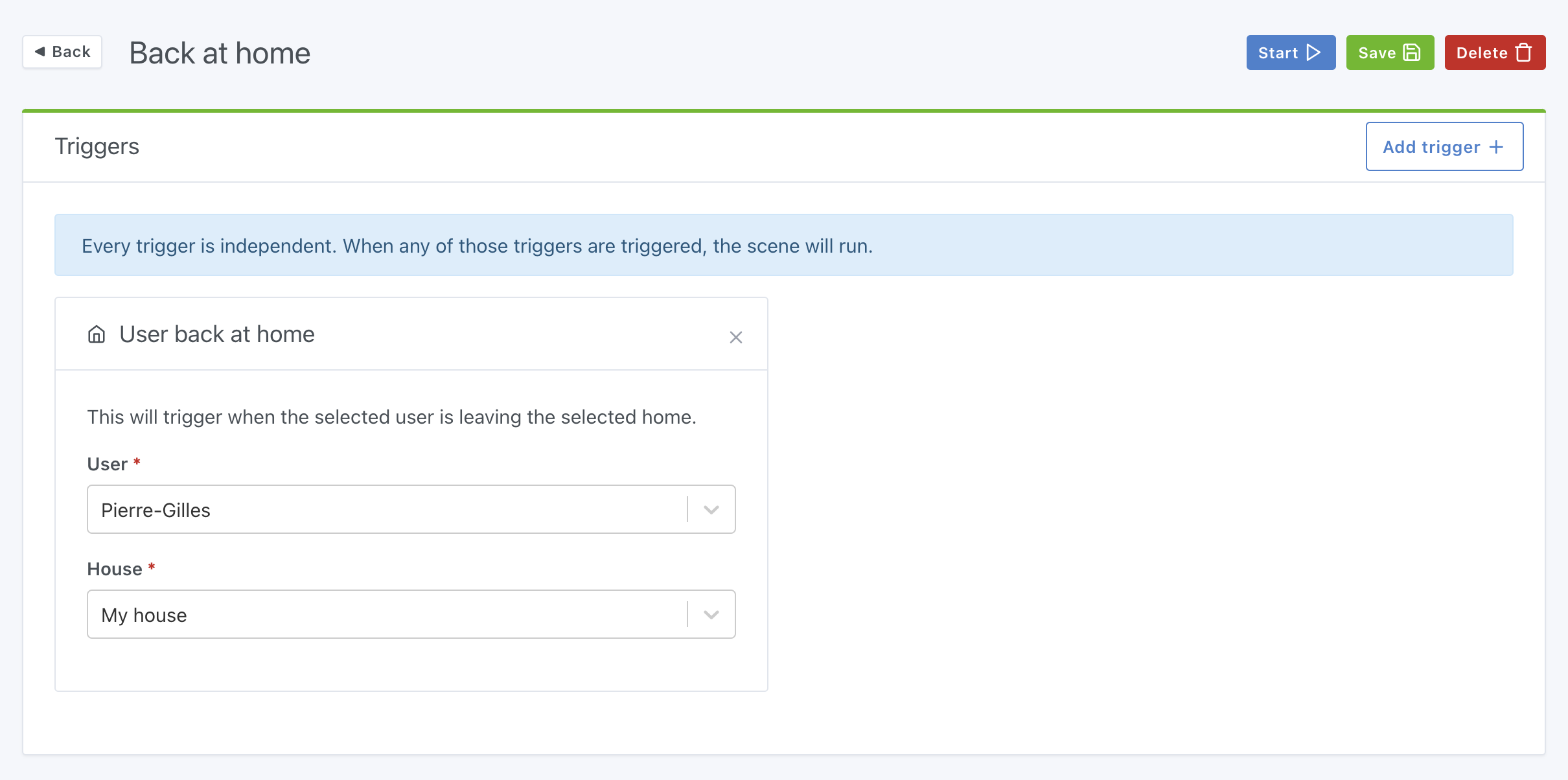 Zurück zu Hause in Gladys Assistant