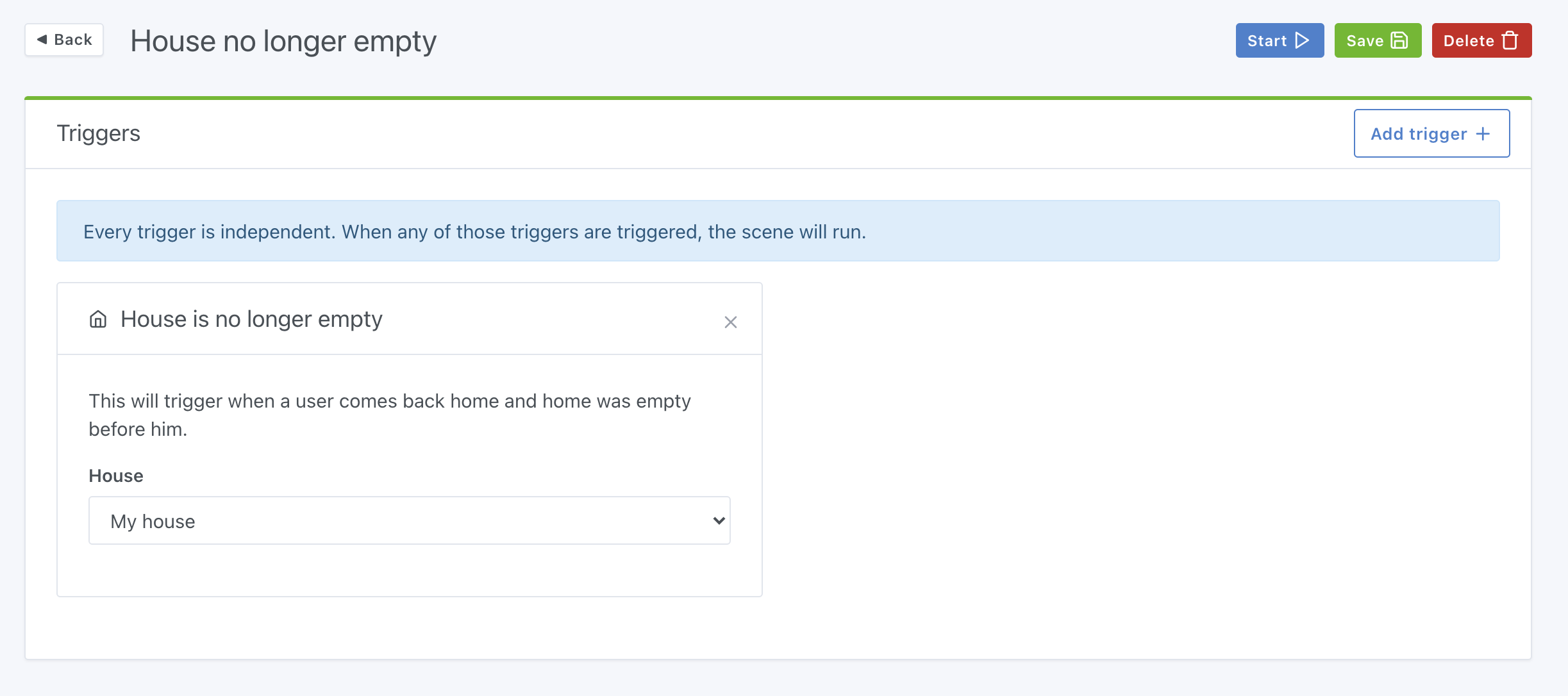 Haus nicht mehr leer in Gladys Assistant