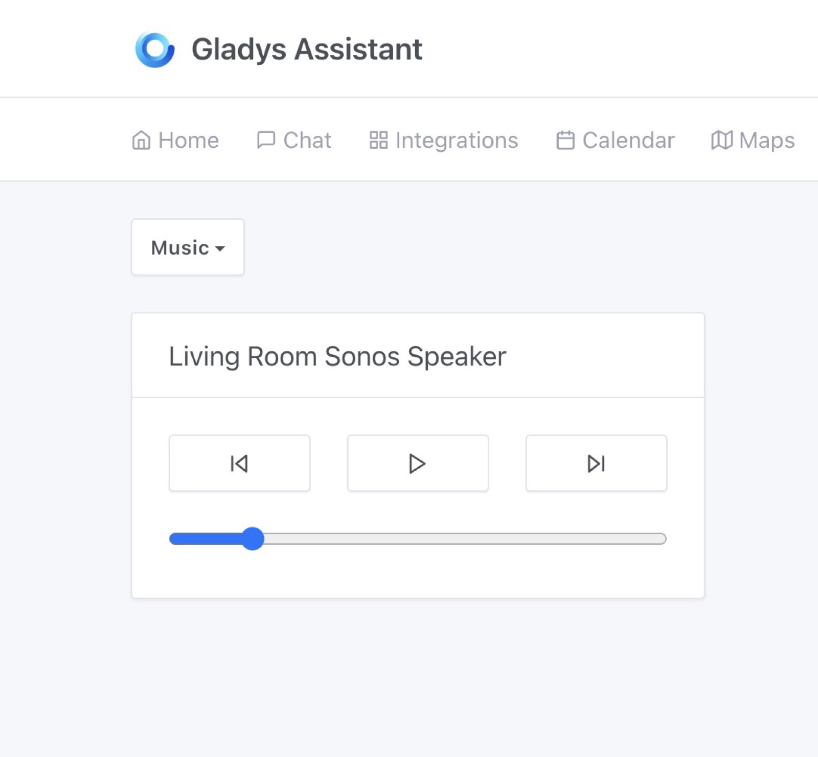 Musik-Dashboard für Sonos