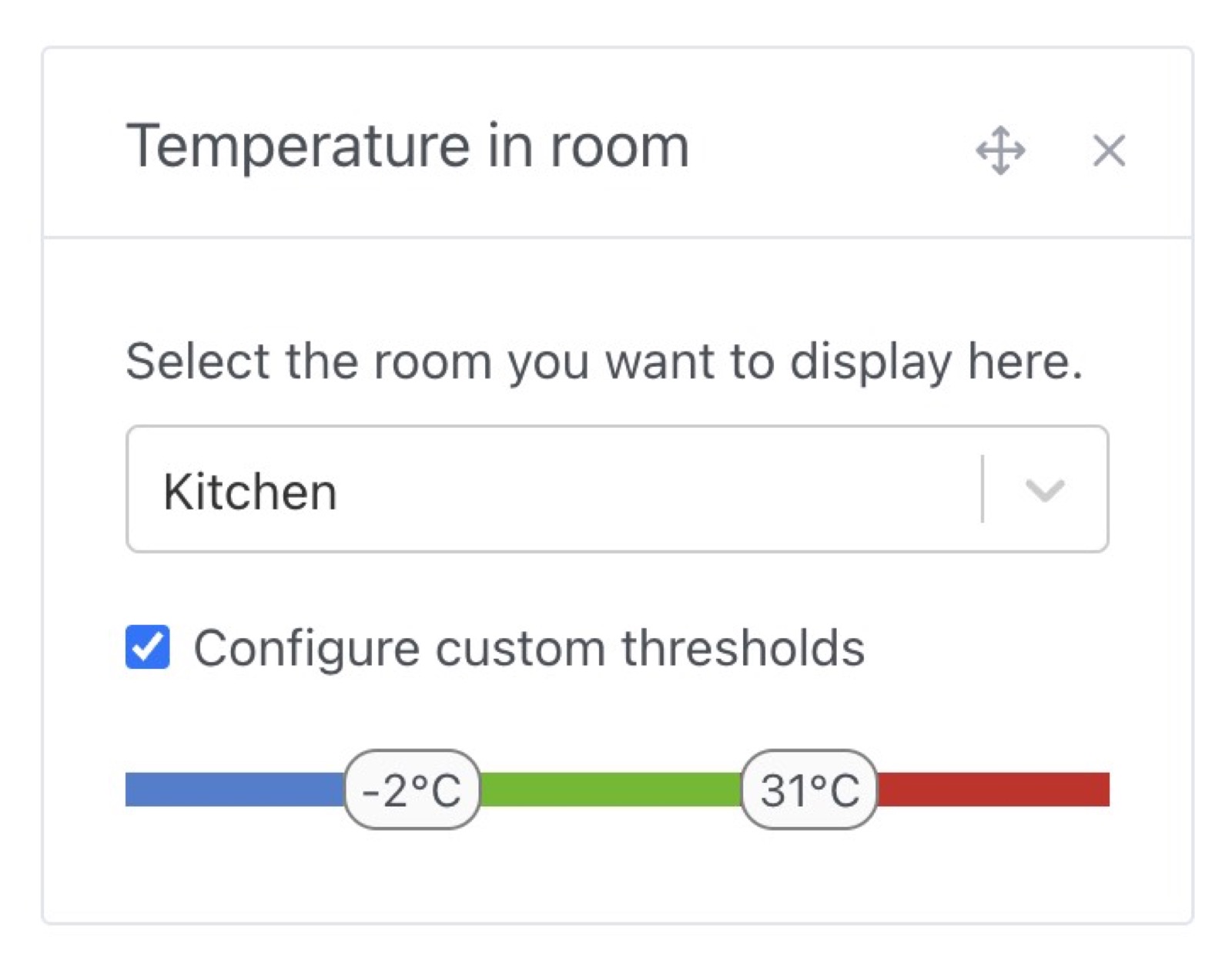 Grenzwerte des Temperatur-Widgets