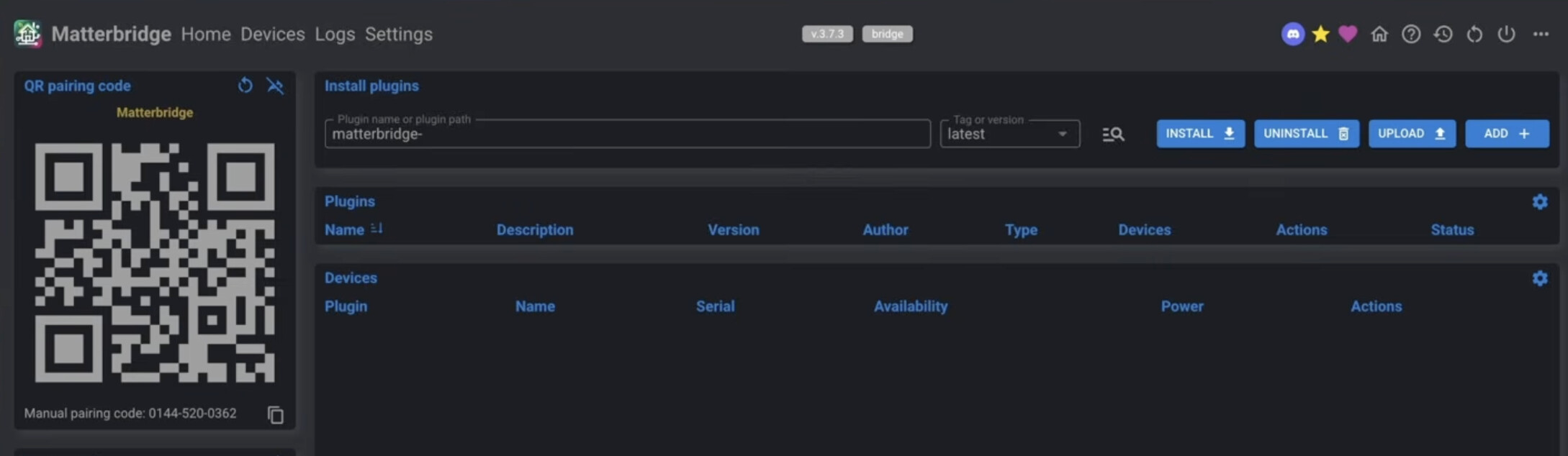 Subir el plugin a Matterbridge