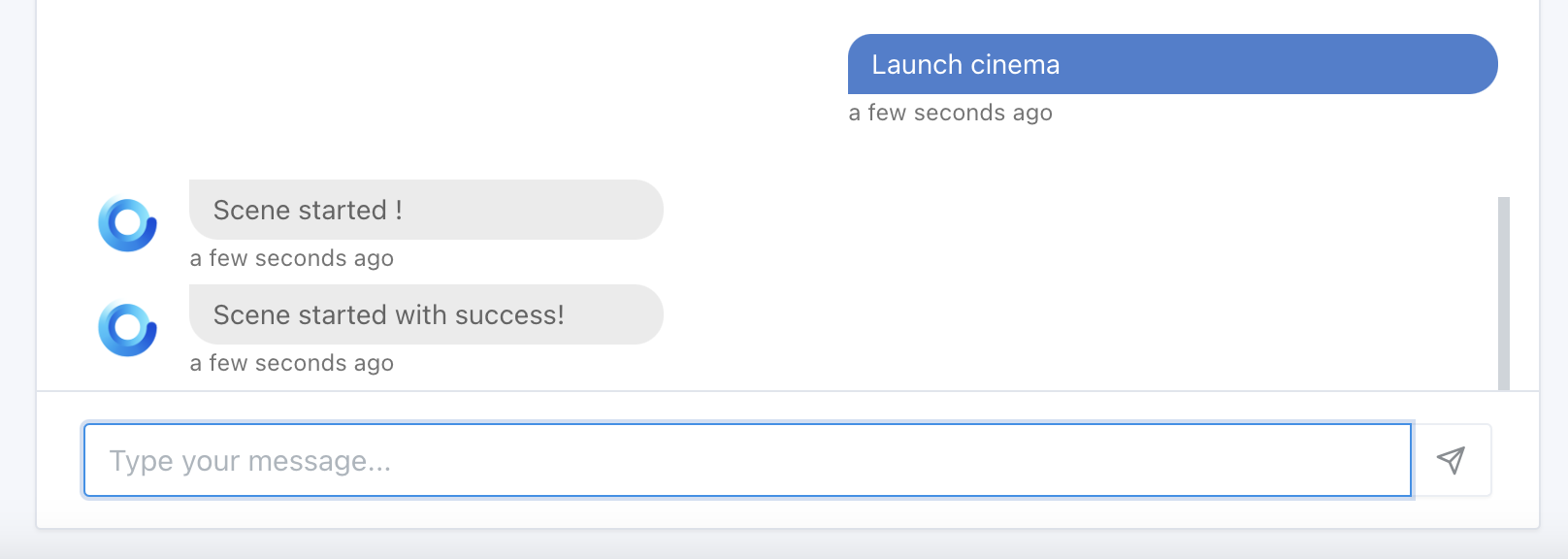 Lanzar una escena desde el chat