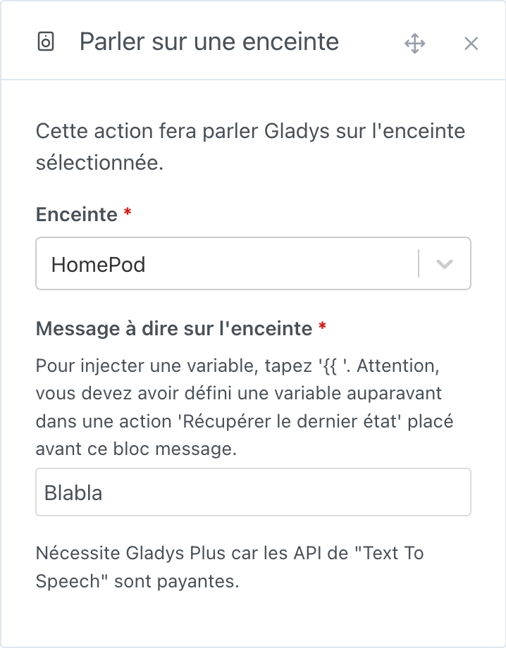 Parler sur une enceinte Airplay