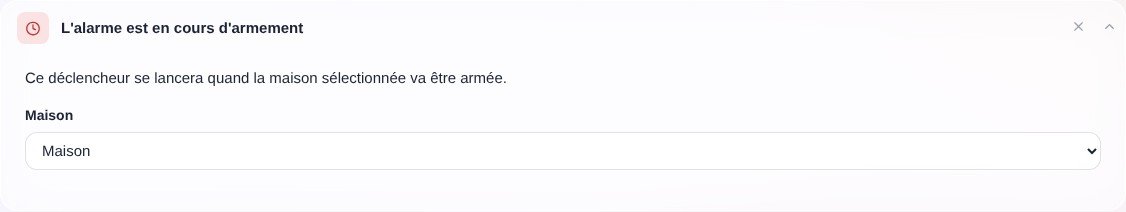 Alarme armement en cours...