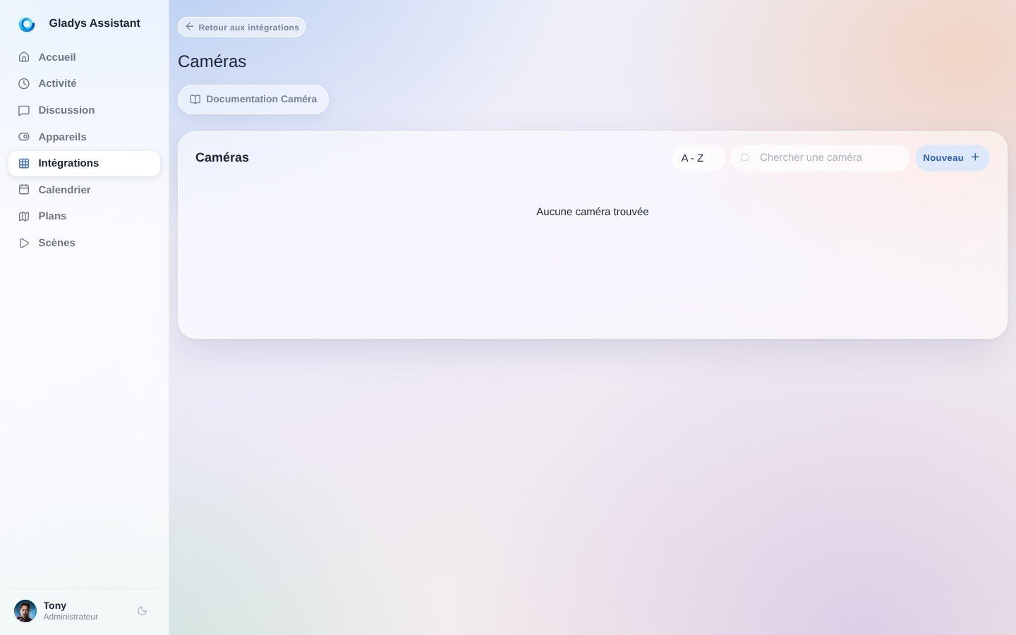 Ajouter une caméra à Gladys Assistant