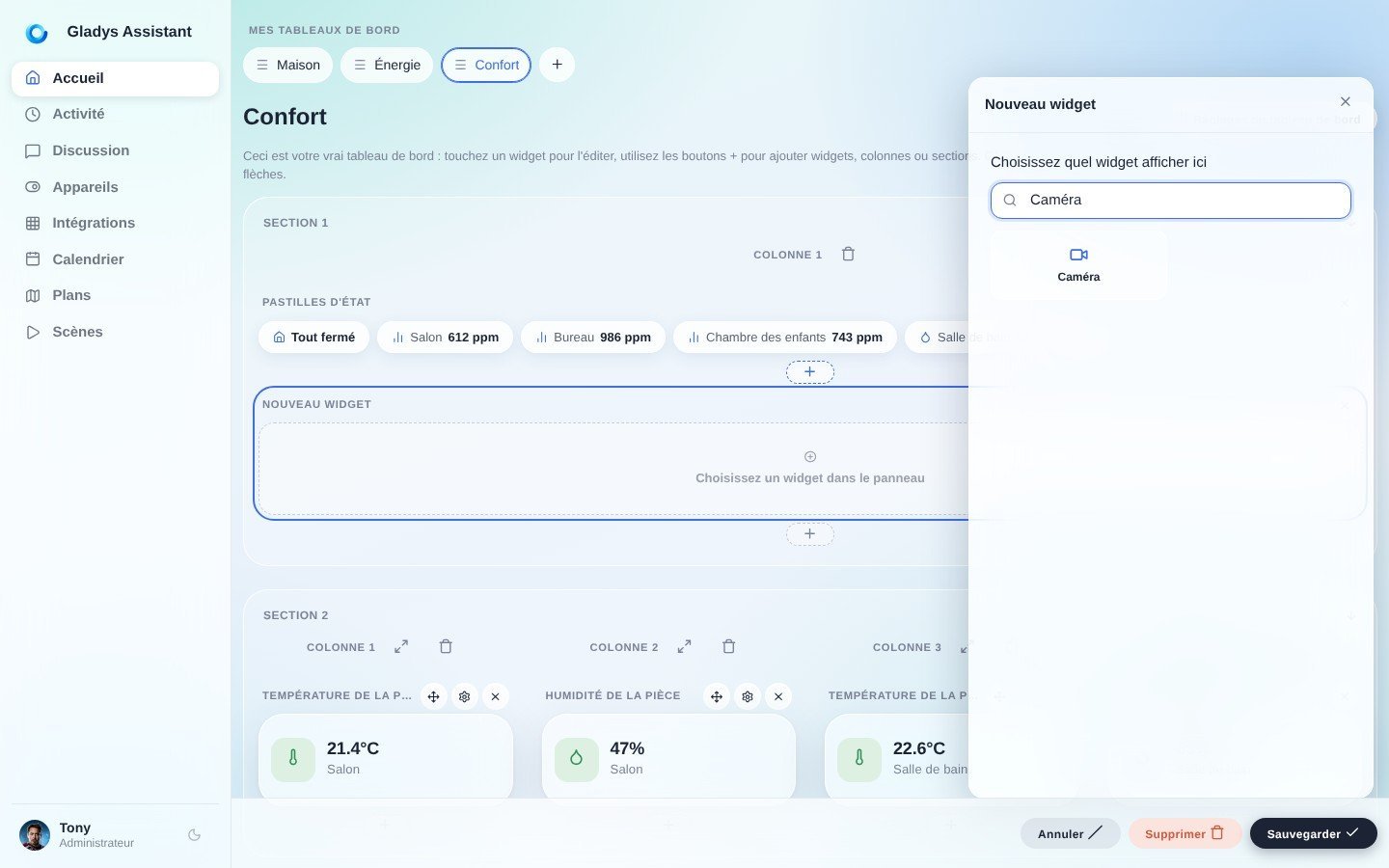 Ajouter une caméra à Gladys Assistant