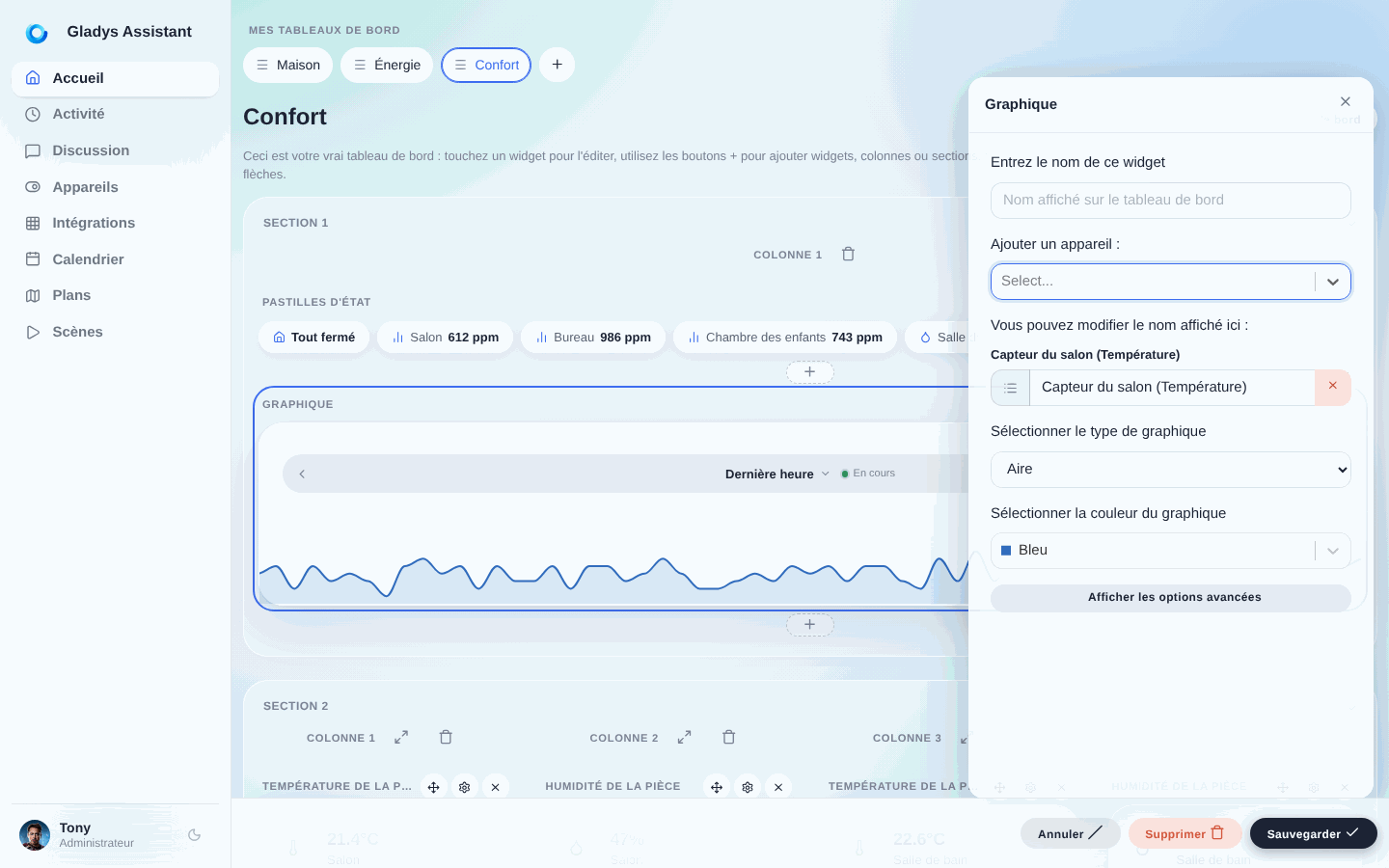 Configurer le graphique