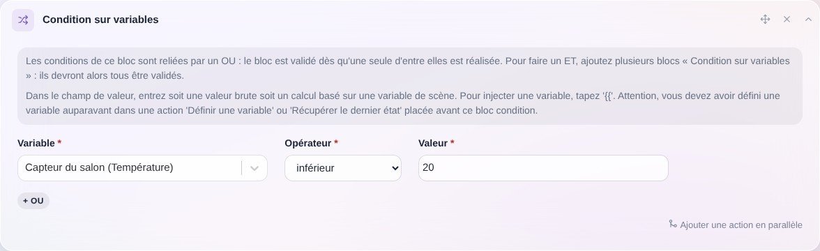 Continuer seulement si scène