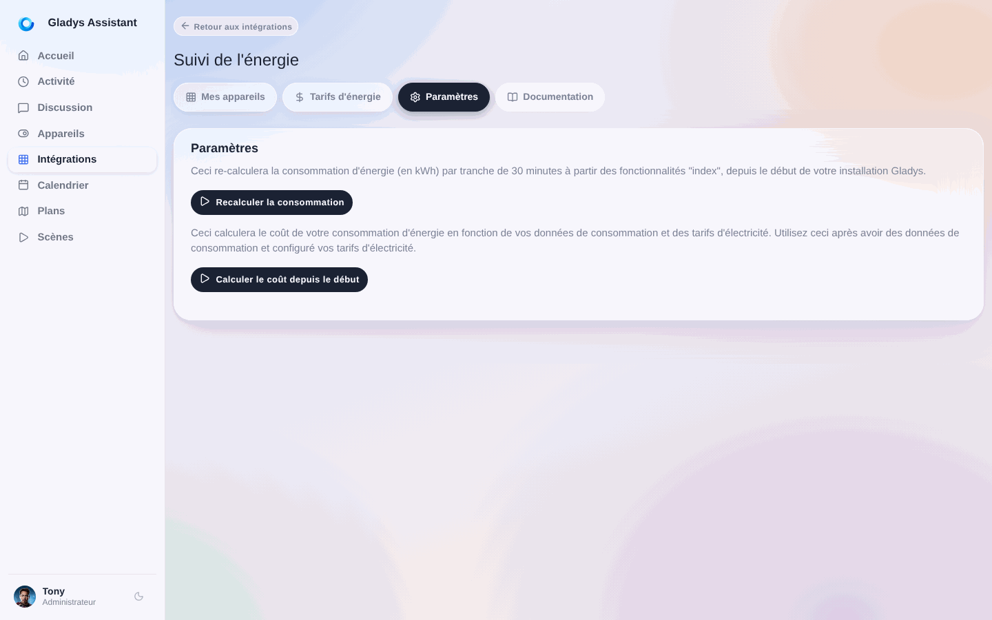 Re-calculer consommations historiques