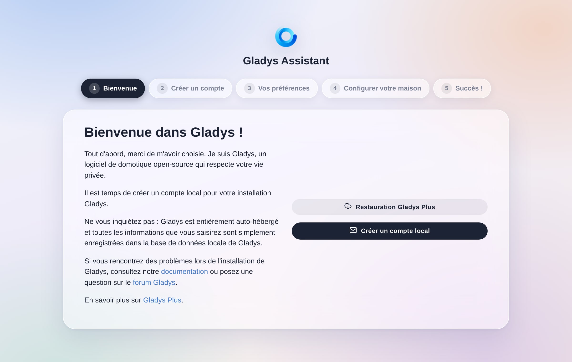 Installation de Gladys