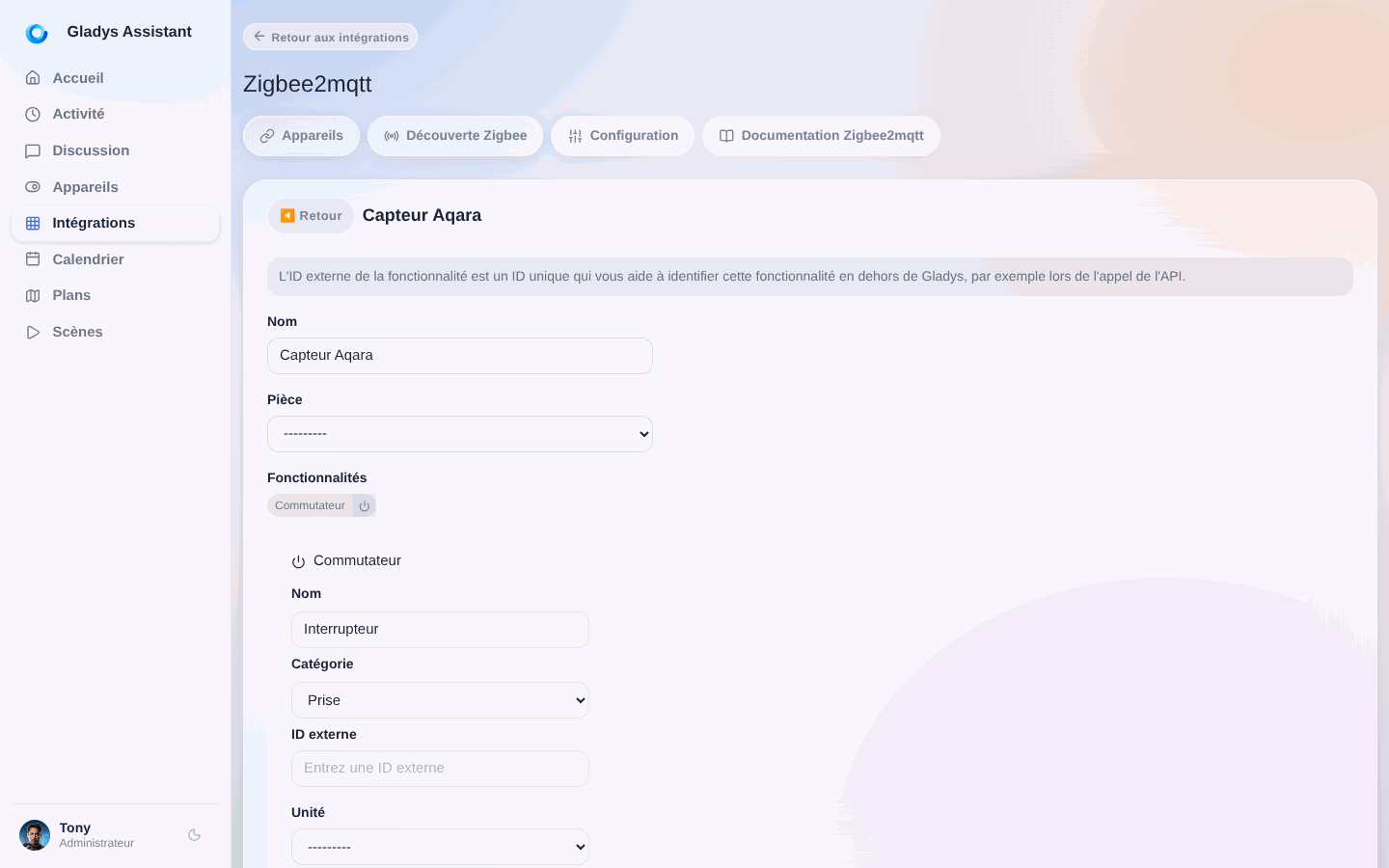 Editer un appareil
